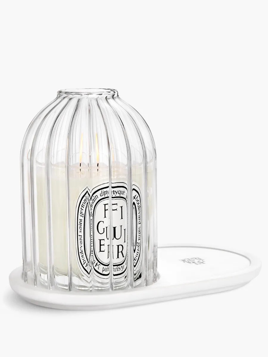 DIPTYQUE トレイ Ribbed Candle Holder with Oval Tray - For classic candles – Diptyque