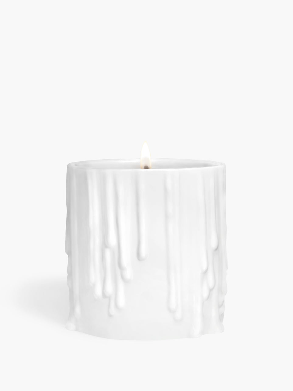 Candelabro alla cera persa bianco - Per candela modello classico