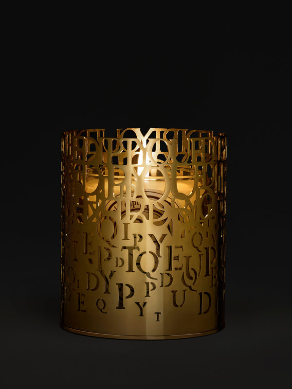 Windlicht Alphabet - für klassische Kerzen