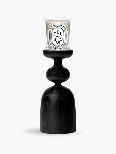 Kerzenhalter Pfeiler in Schwarz - Für klassische Kerzen