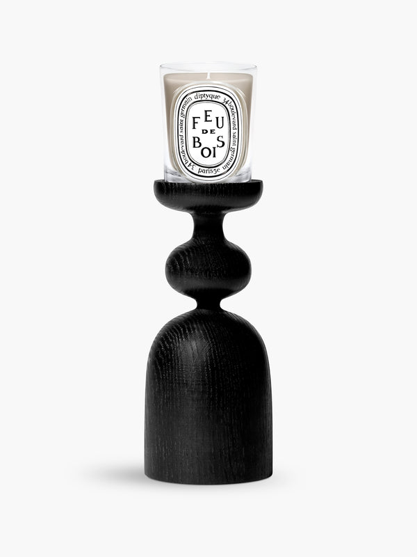 Kerzenhalter Pfeiler in Schwarz - Für klassische Kerzen
