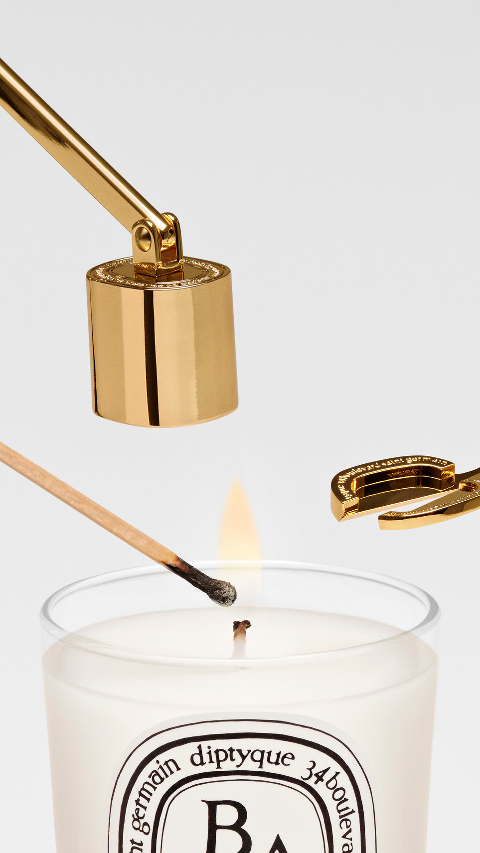 Spegnicandele dorato - Per candele