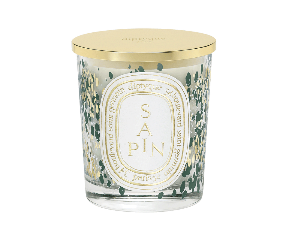 Sapin (Abete) - Candela classica con coperchio dorato