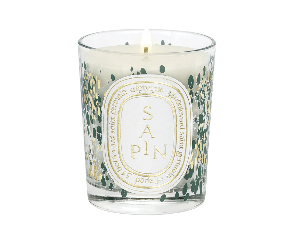 Sapin (Abete) - Candela classica con coperchio dorato