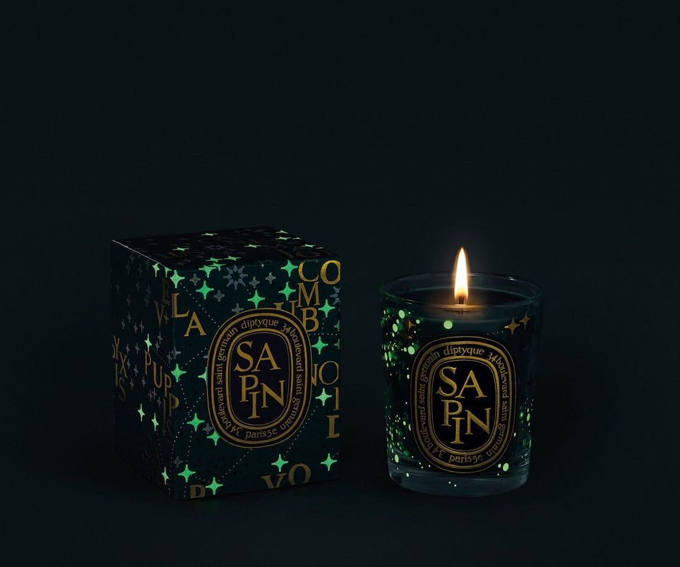 Sapin (Tanne) - Klassische Kerze mit goldenem Deckel