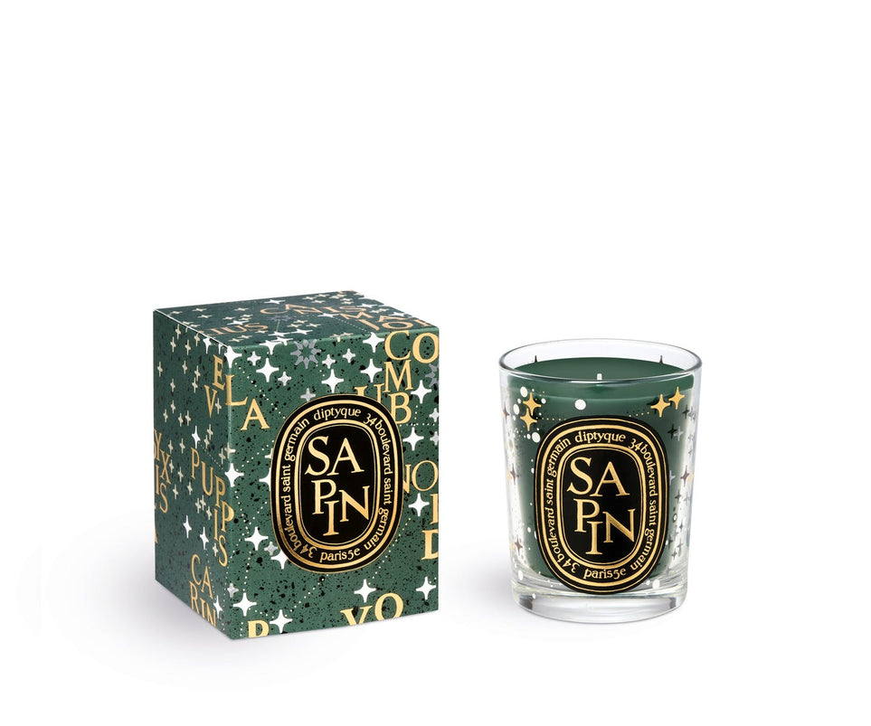 Sapin (Tanne) - Klassische Kerze mit goldenem Deckel
