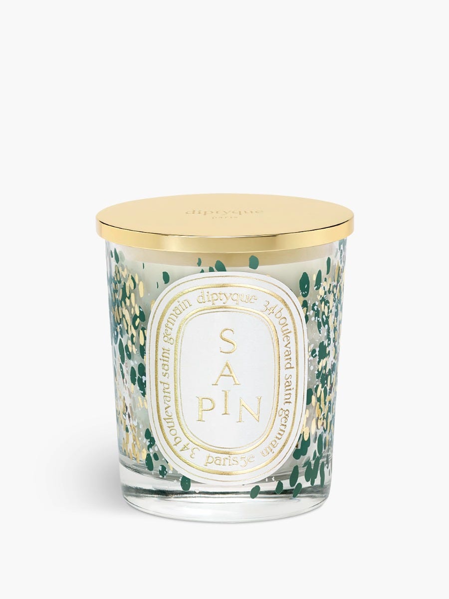 Sapin (Abete) - Candela classica con coperchio dorato
