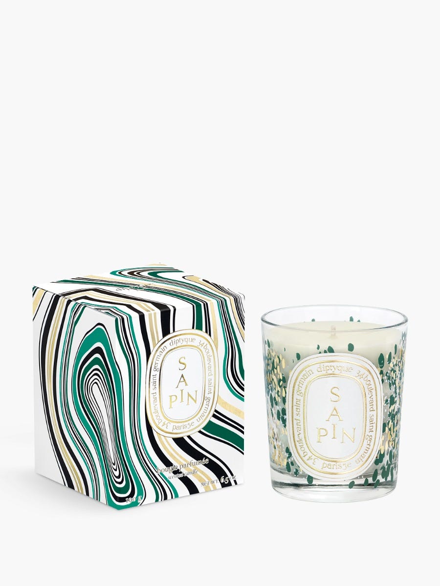 Sapin (Abete) - Candela classica con coperchio dorato