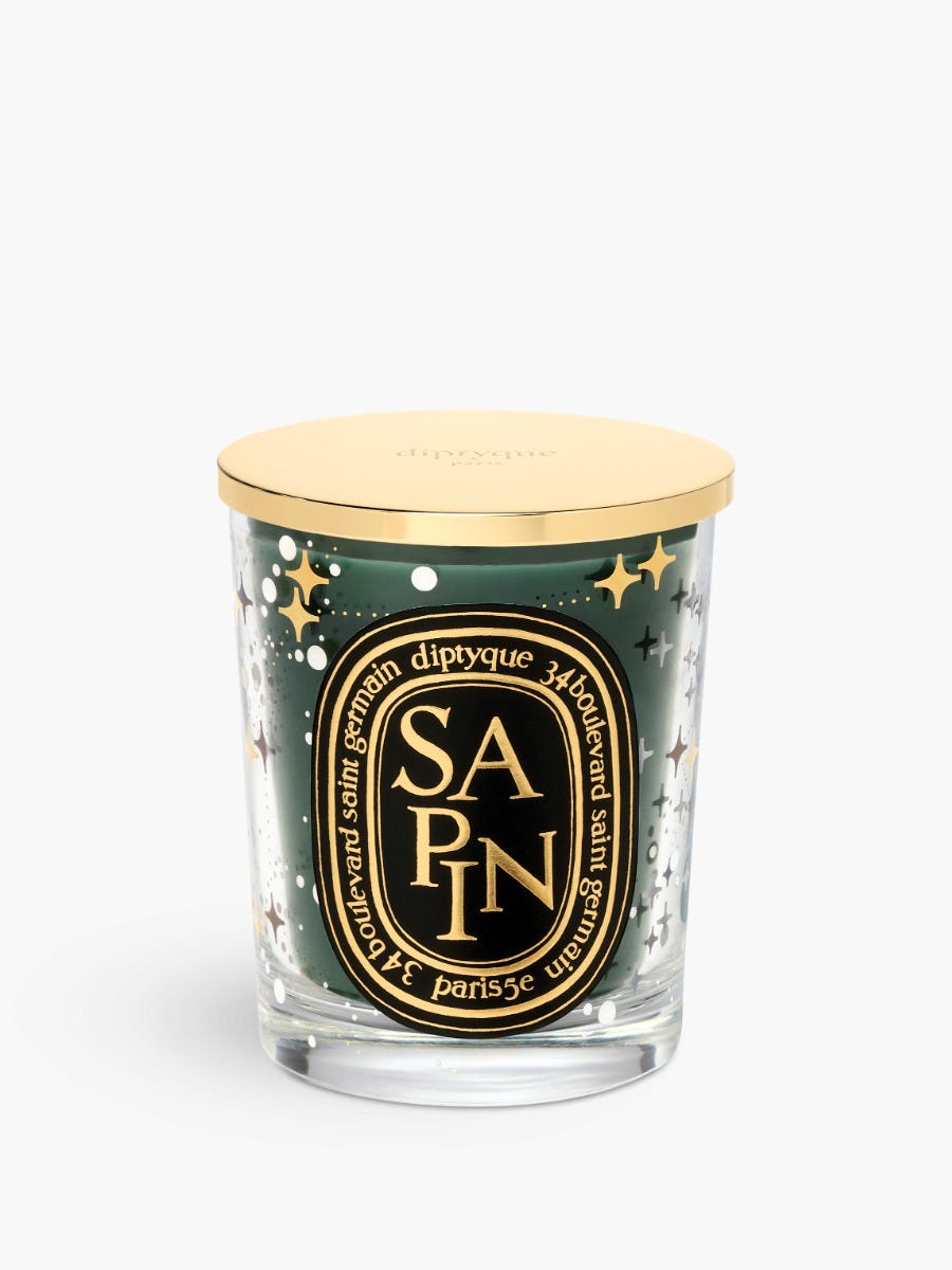 Sapin (Tanne) - Klassische Kerze mit goldenem Deckel