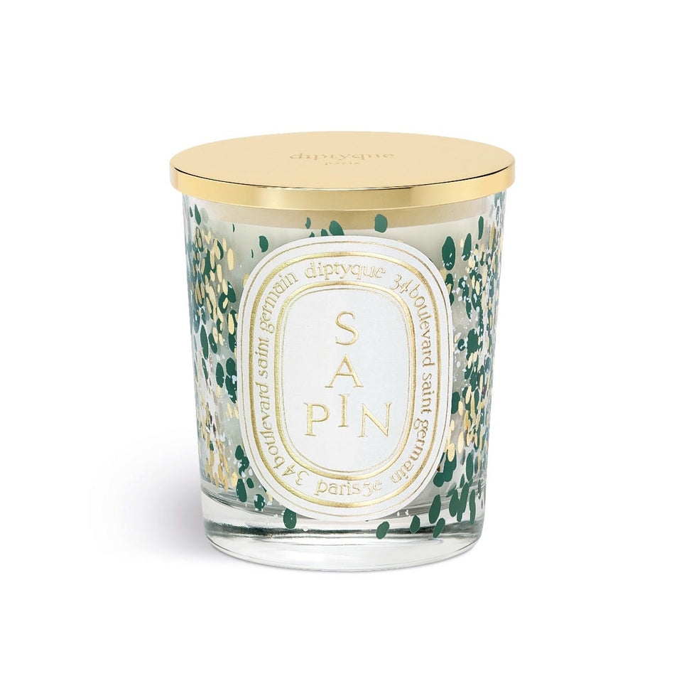 Sapin (Abete) - Candela classica con coperchio dorato