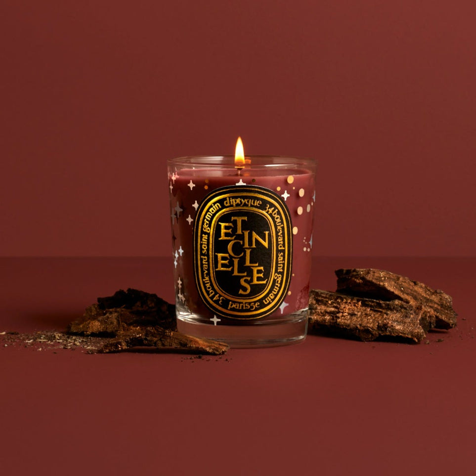 Étincelles (Scintille) - Candela classica con coperchio dorato