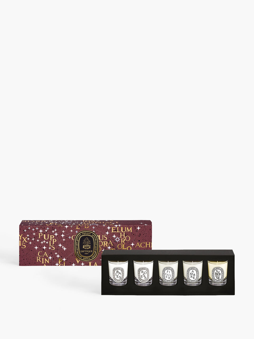 Cofanetto di 5 mini-candele in edizione per le feste - Precomposto