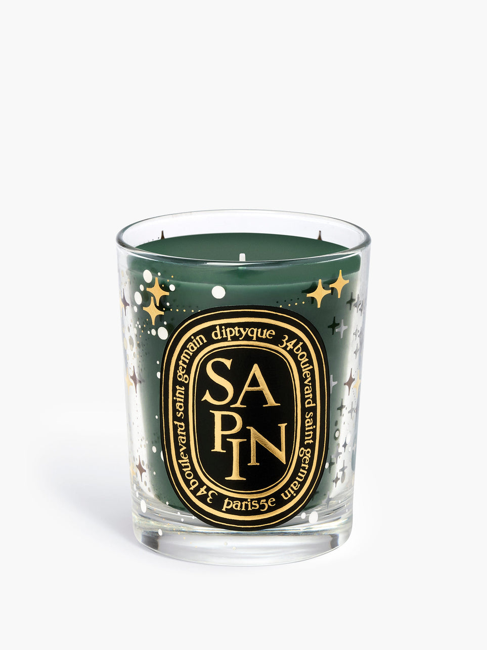 Sapin (Tanne) - Klassische Kerze mit goldenem Deckel