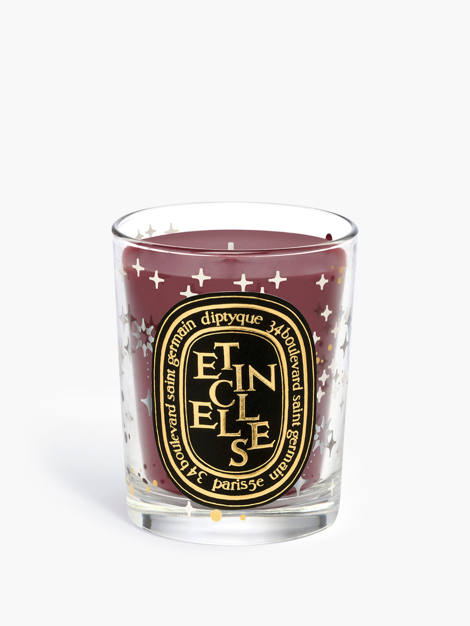 Étincelles (Scintille) - Candela classica con coperchio dorato