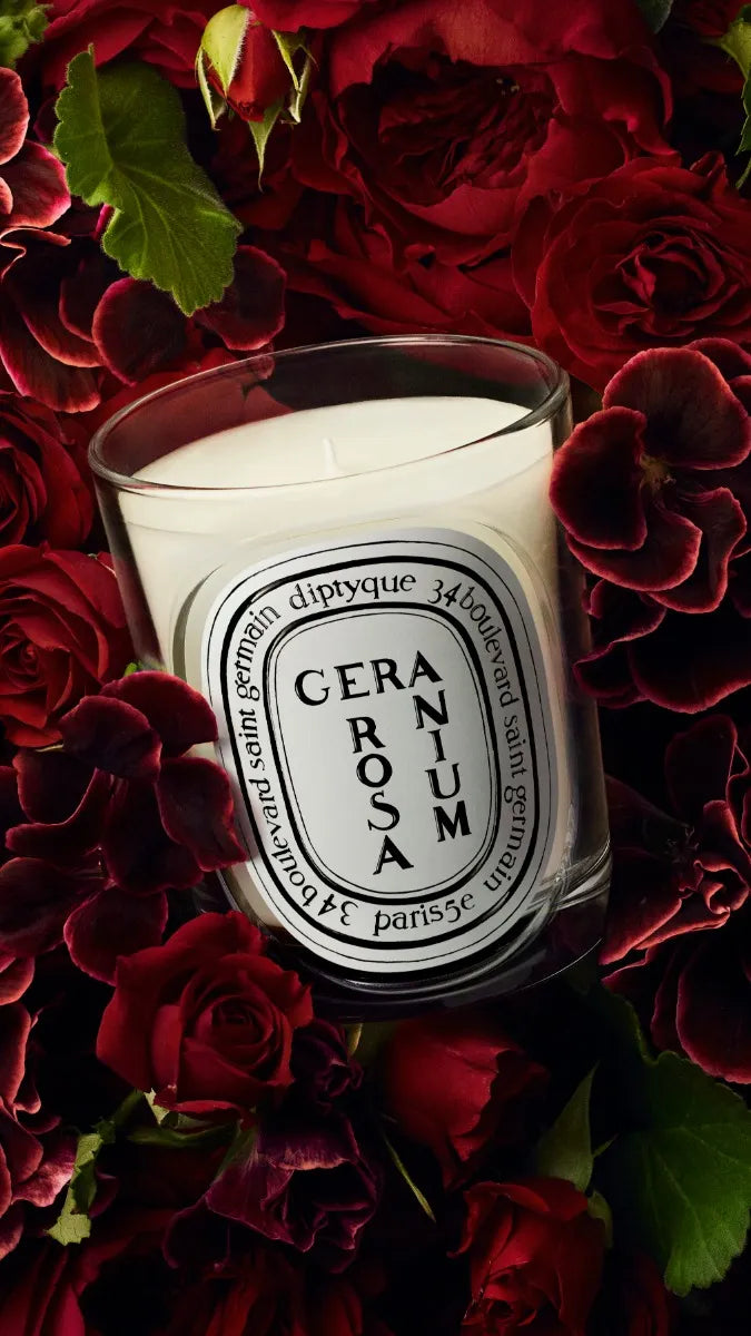diptyque GERANIUM ROSAキャンドル 190g オードトワレ付 Geranium Rosa - Classic Candle – Diptyque