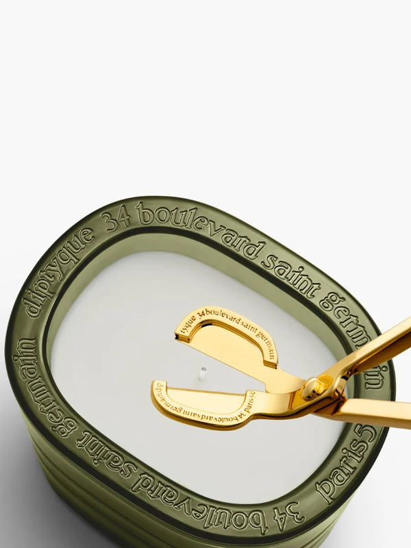 Goldfarbener Dochtschneider - für Kerzen