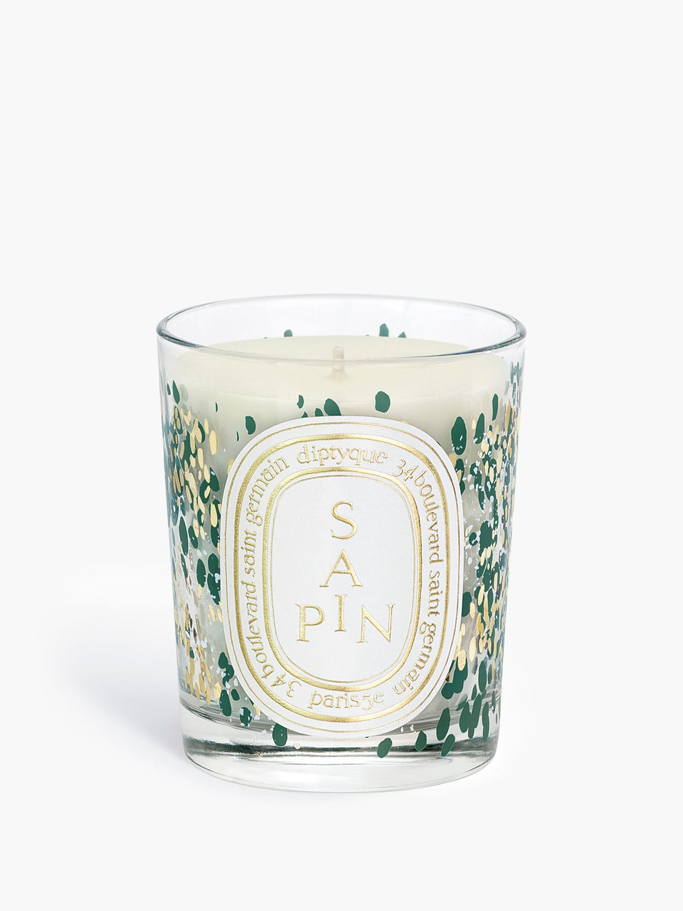 Sapin (Abete) - Candela classica con coperchio dorato