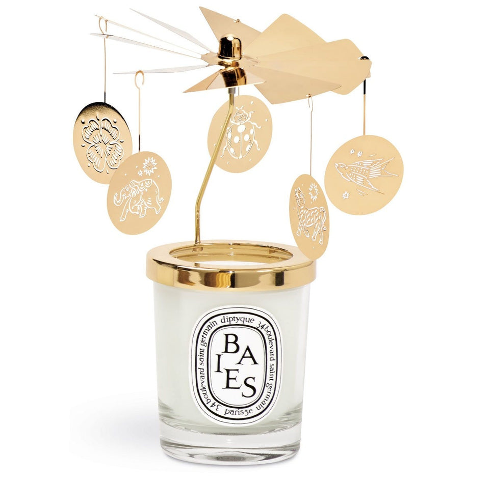 Coffret carrousel deux petites bougies Baies et Roses