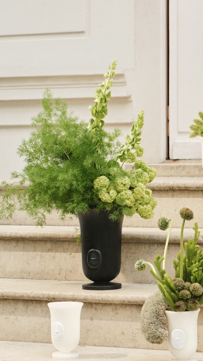 Schwarze Vase Medicis