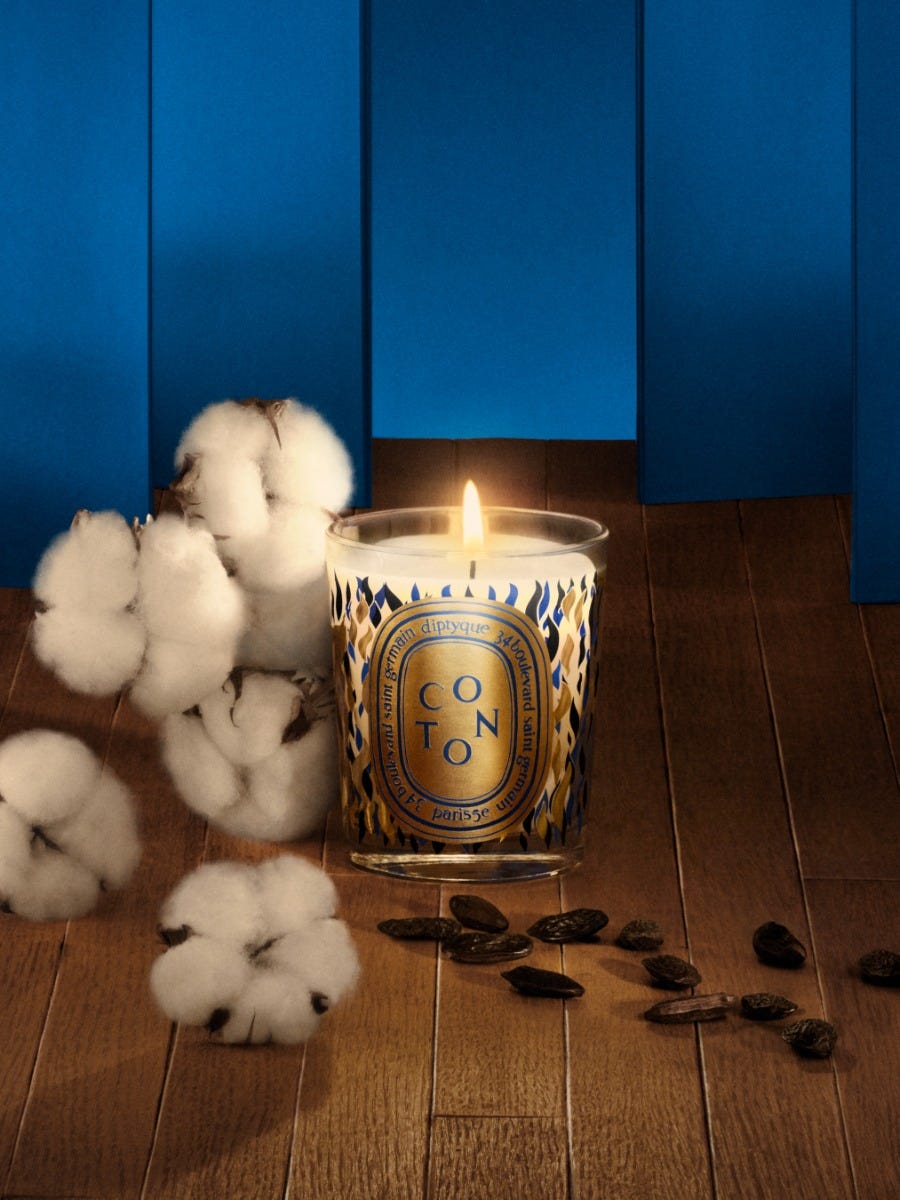 Coton (Cotton) - Classic candle with golden lid Classic | Diptyque